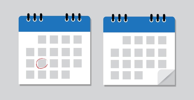 Calendario Marque la fecha aislada en gris.