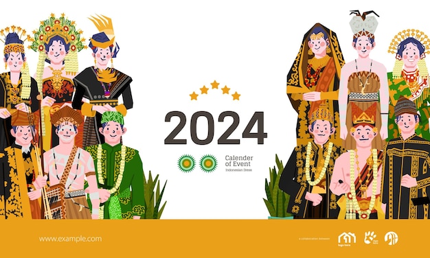 Vector calendario mensual de indonesia con diseño de plantilla de vacaciones nacionales texto editable
