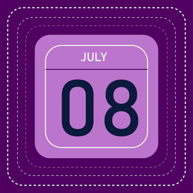 Calendario del mes de julio