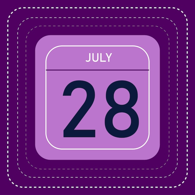 Calendario del mes de julio