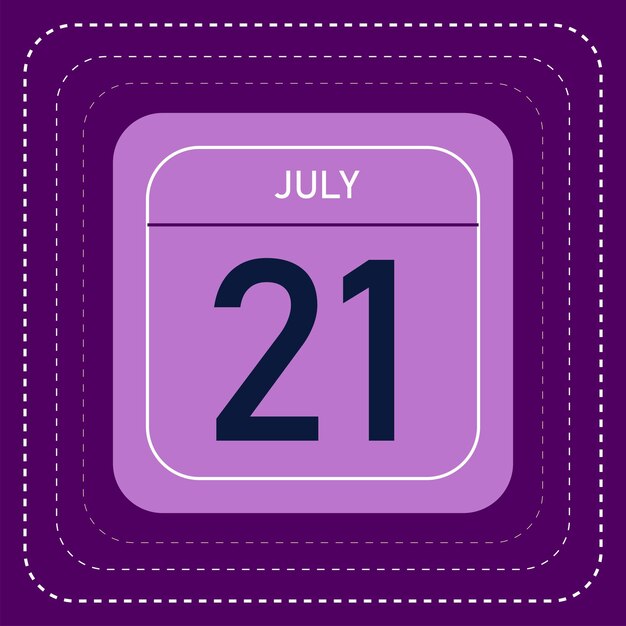 Calendario del mes de julio
