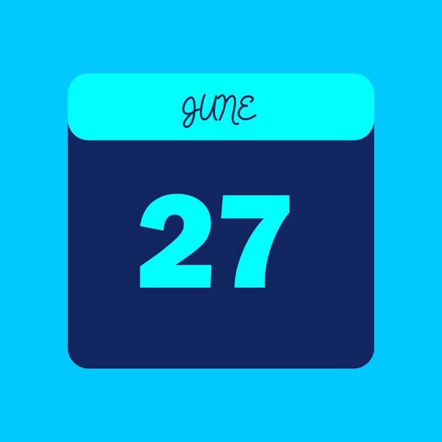 Calendario del mes de junio de 2024 Editable