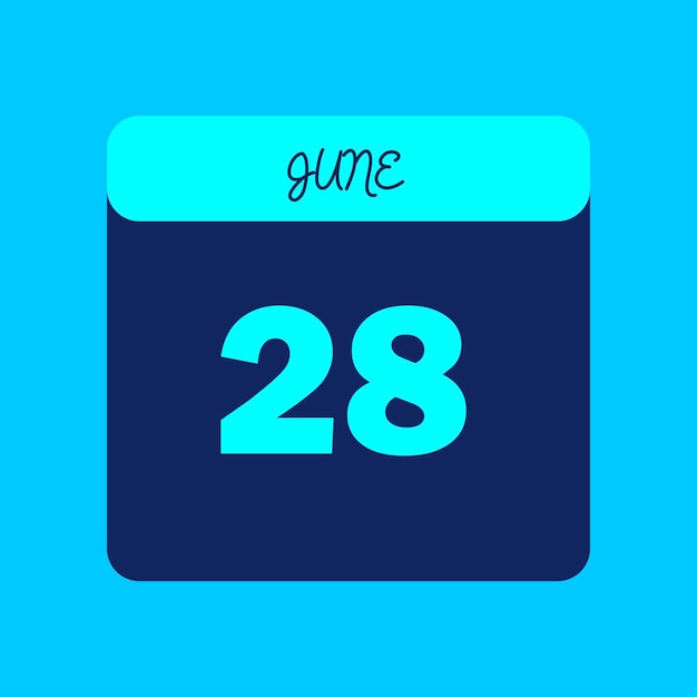 Calendario del mes de junio de 2024 Editable