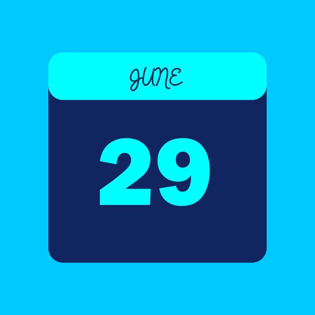 Calendario del mes de junio de 2024 Editable
