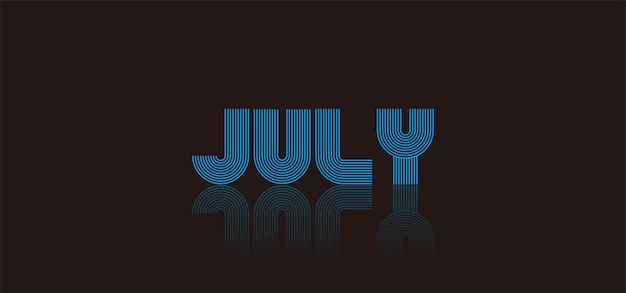 Calendario mes letras mayúsculas en inglés con diseño de curva de línea geométrica Vector de línea editable