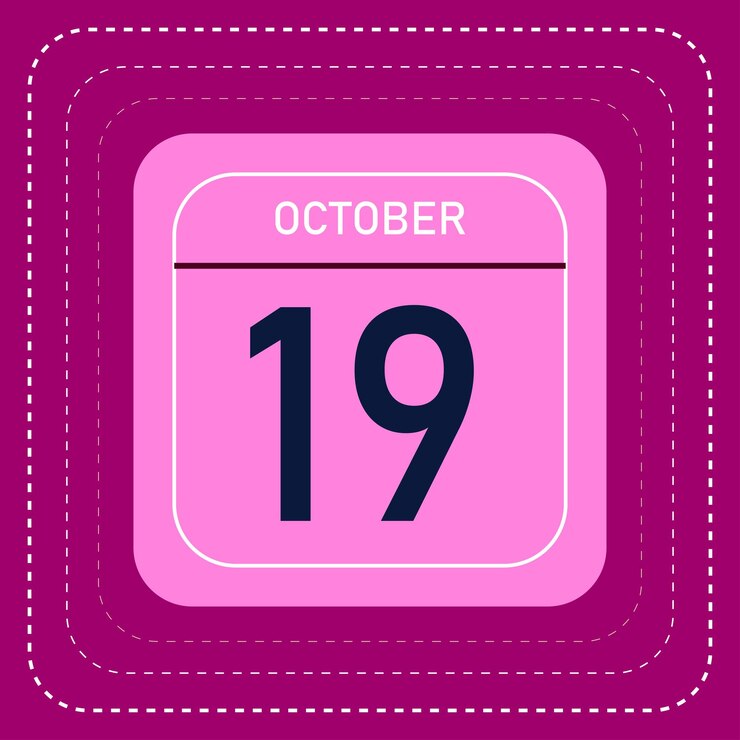 Vector calendario del mes de octubre