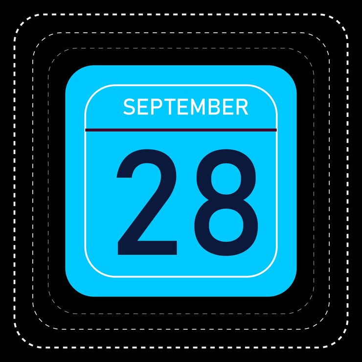 Vector calendario del mes de septiembre