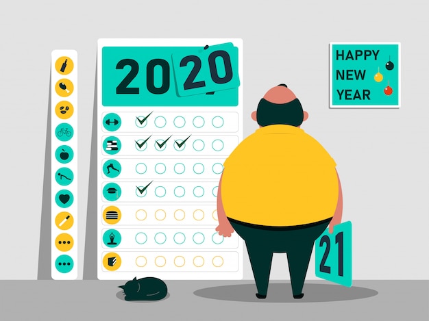 Calendario motivacional para el año 2020 2021 año nuevo.