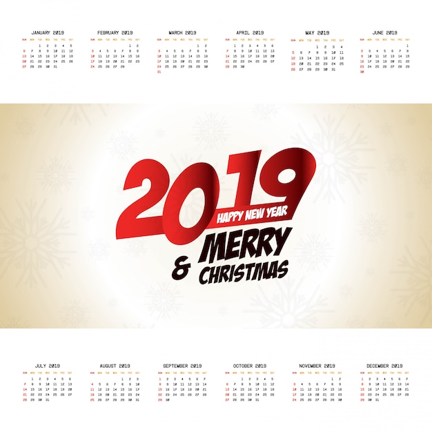 Calendario de navidad 2019