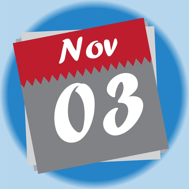 Vector calendario de noviembre