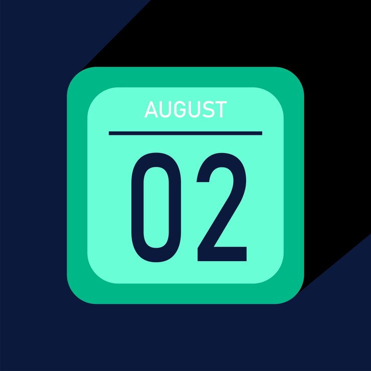 Vector calendario de nuevo estilo agosto de 2025