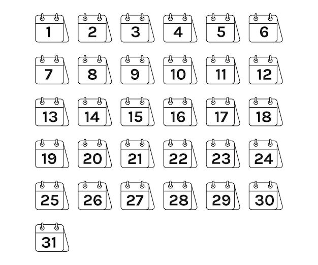 un calendario con el número 2 en él