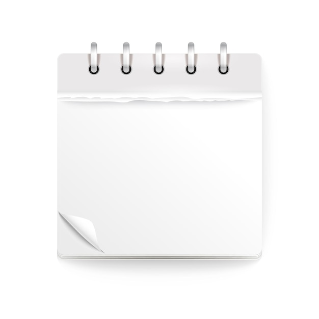 Calendario de papel aislado en blanco