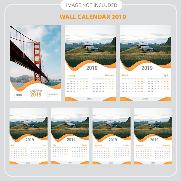 Calendario de pared 2019