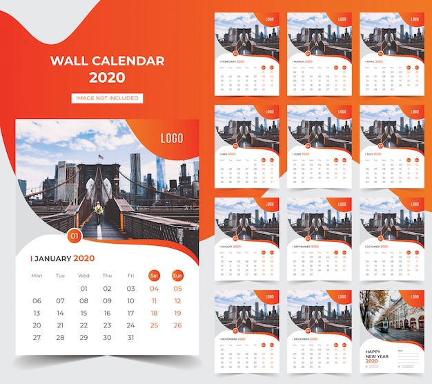 Calendario de pared 2020