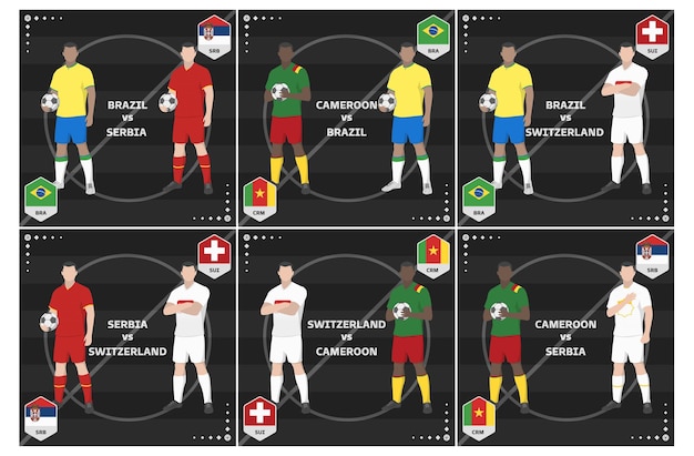 Calendario de partidos del Campeonato Mundial de Fútbol Grupo G