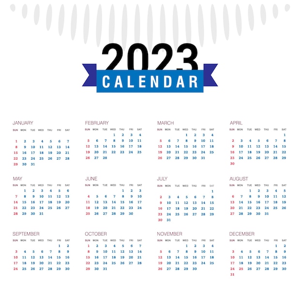 calendario sencillo 2023