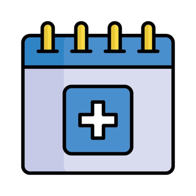 Calendario con símbolo de adición listo para usar vector