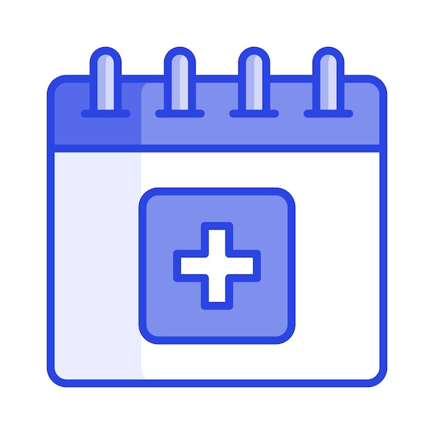 Calendario con símbolo de adición listo para usar vector