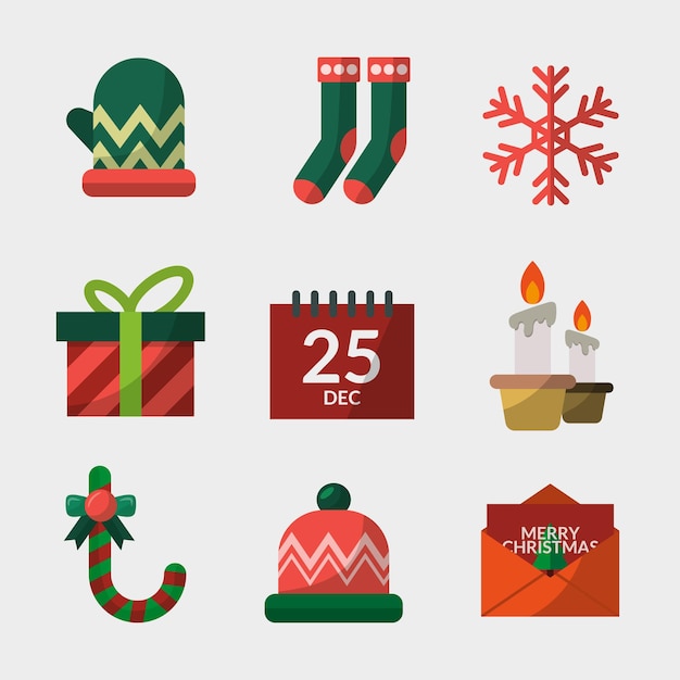 un calendario con un tema de Navidad y un sombrero de Santa