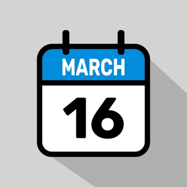 Calendario vectorial de marzo de 161 diseño de fondo de ilustración