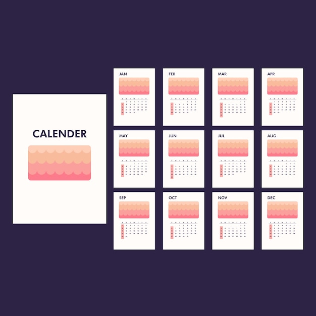 Vector el calendario.