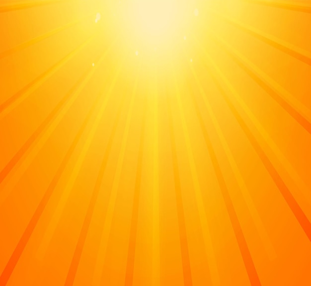 La cálida luz del sol estallando con rayos de luz dorada