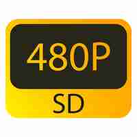 Vector calidad 480p sd línea icono resolución imagen cámara pantalla foto matriz vector icono para negocios y publicidad