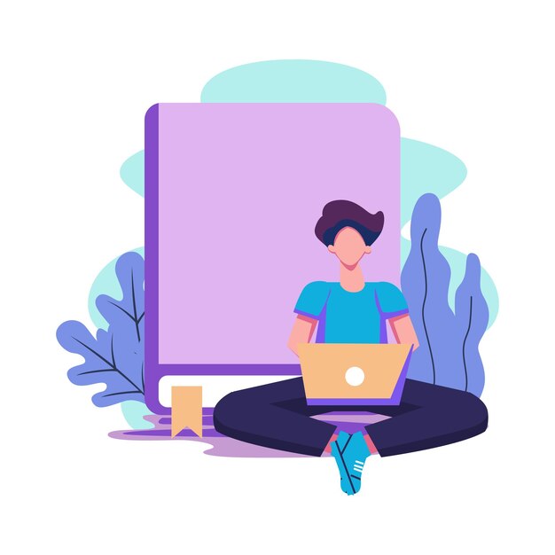 Calidad aprender diseño de vector de ilustración de estilo plano
