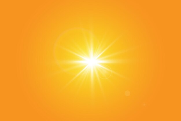 Cálido sol sobre un fondo amarillo Letobliki rayos solares rango fondo amarillo
