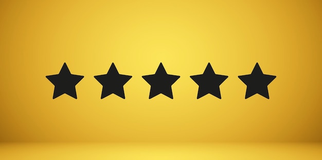 Calificación de 5 estrellas sobre fondo transparente.