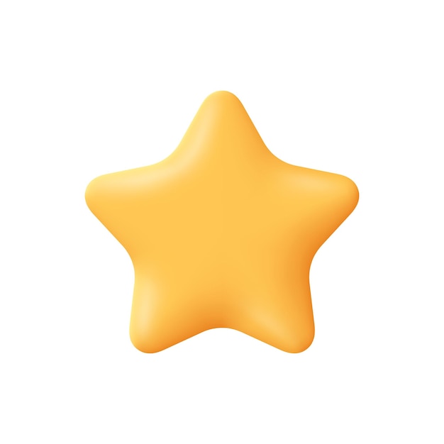 La calificación de estrella amarilla de los clientes, la retroalimentación, los logros de calificación y el concepto de decoración, el icono vectorial 3D, el estilo minimalista de dibujos animados.