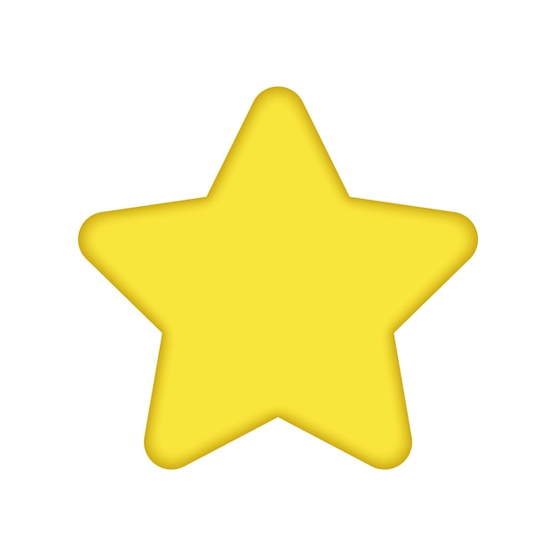 La calificación de estrella amarilla de los clientes, la retroalimentación, los logros de calificación y el concepto de decoración, el icono vectorial 3D, el estilo minimalista de dibujos animados.