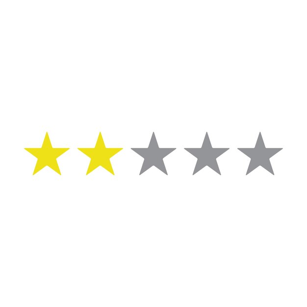 calificación estrella icono vector plantilla ilustración diseño de logotipo