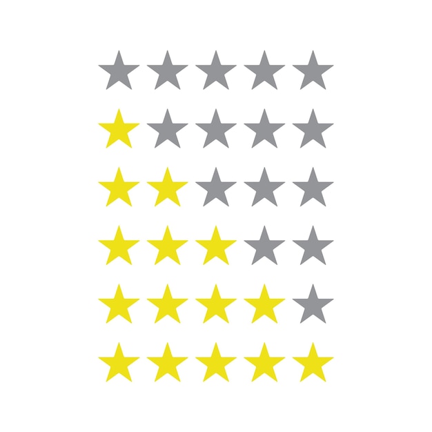 calificación estrella icono vector plantilla ilustración diseño de logotipo