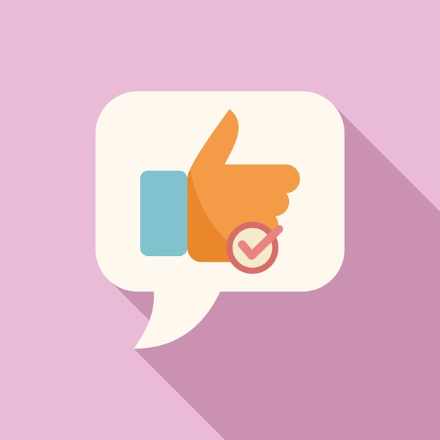 Calificar icono de chat vector plano Revisión de comentarios Cliente de servicio