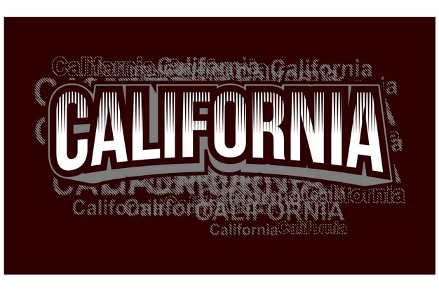 California Brush diseño de tipografía abstracta en ropa de camiseta de ilustración vectorial y otros usos