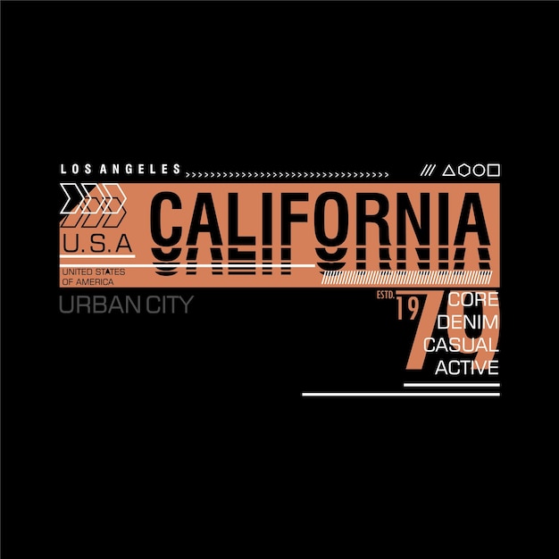 california letras gráfico tipografía abstracto imprimir camiseta vector