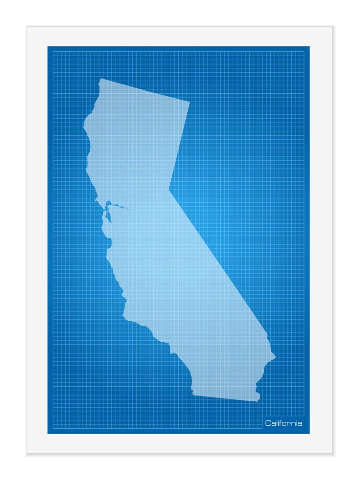 Vector california en plano