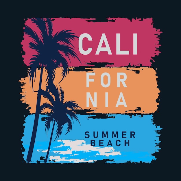 California Summer Beach Sunset Colorful Background ilustración hermosa puesta de sol en la playa