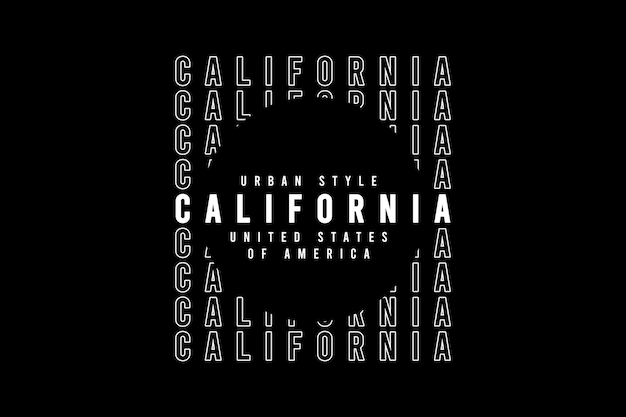 California, tipografía de maqueta