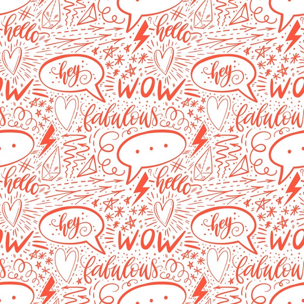 Caligrafía letras a mano de patrones sin fisuras Diseño de superficie moderno Ilustración vectorial