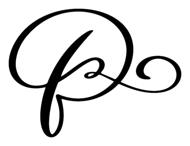 Caligrafía vectorial dibujada a mano letra B letra del logotipo del guión estilo de pincel escrito a mano florece