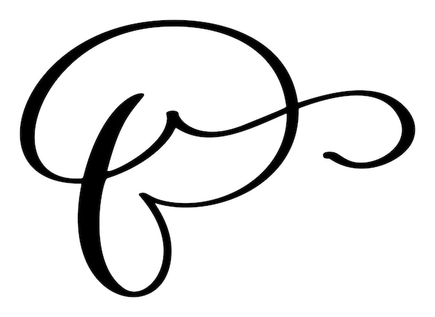 Caligrafía vectorial dibujada a mano letra B logotipo de boda letra de escritura estilo de pincel escrito a mano