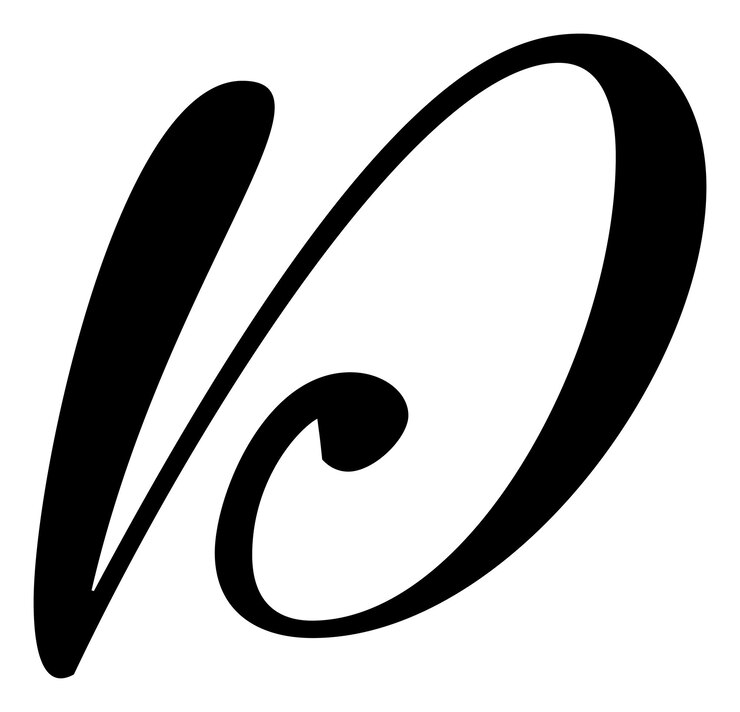 Vector caligrafía vectorial dibujada a mano letra d logotipo de fuente de escritura estilo de pincel escrito a mano