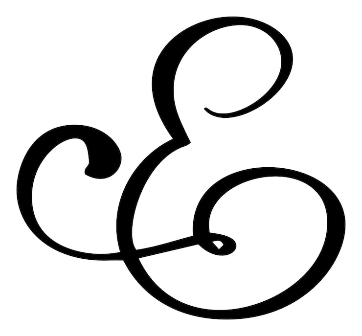 Vector caligrafía vectorial dibujada a mano letra e logotipo de fuente de escritura estilo de pincel escrito a mano