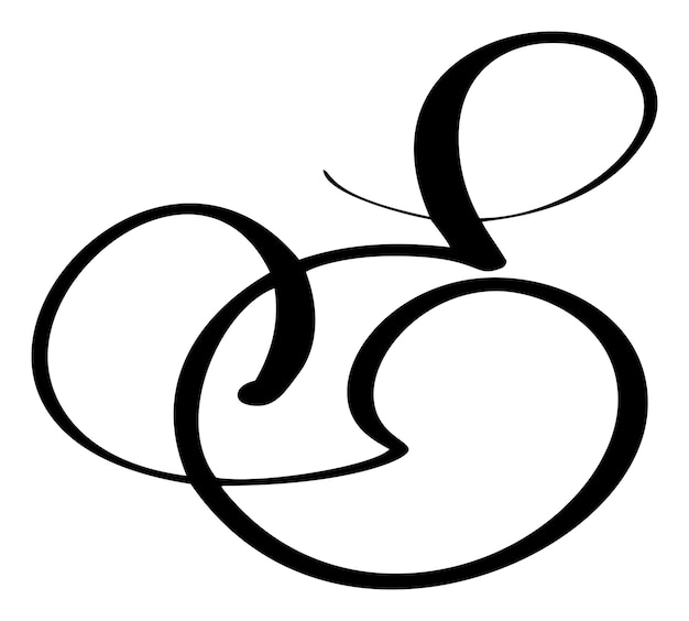 Caligrafía vectorial dibujada a mano letra E Logotipo de fuente de escritura Estilo de pincel escrito a mano