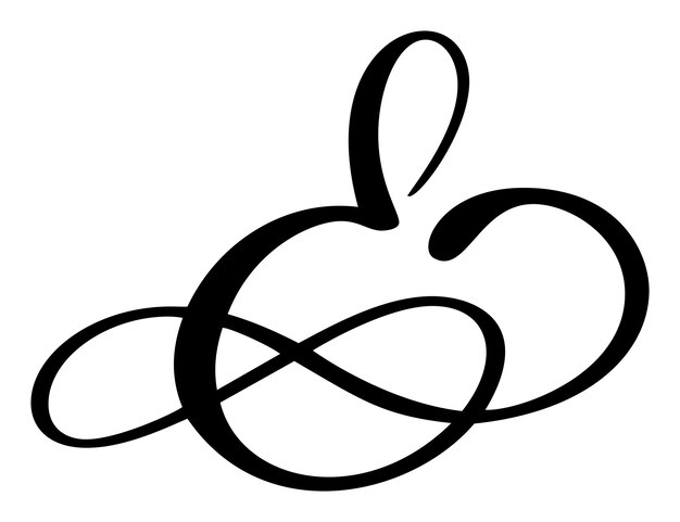 Caligrafía vectorial letra dibujada a mano logotipo E fuente de escritura estilo de pincel escrito a mano