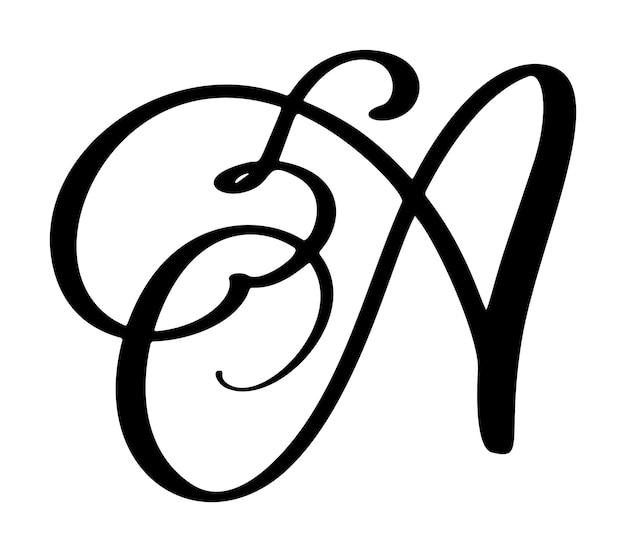 Caligrafía vectorial letra dibujada a mano un logotipo fuente de escritura estilo de pincel escrito a mano