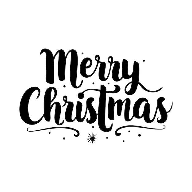 Caligráfico Feliz Navidad letras escritas a mano fondo blanco